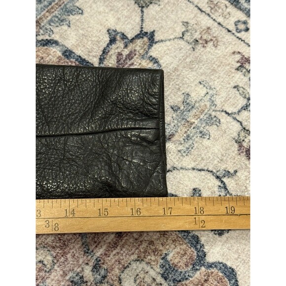 Guess Vintage Women’s Leather Jacket Black Size Small Moto Classic Biker Goth - Picture 11 of 11